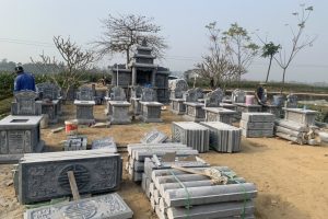 Thi công đá bia mộ dòng họ Nguyễn Văn
